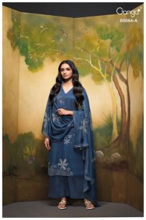 Ganga maevina 5064 wholesaler dress material hyderabad